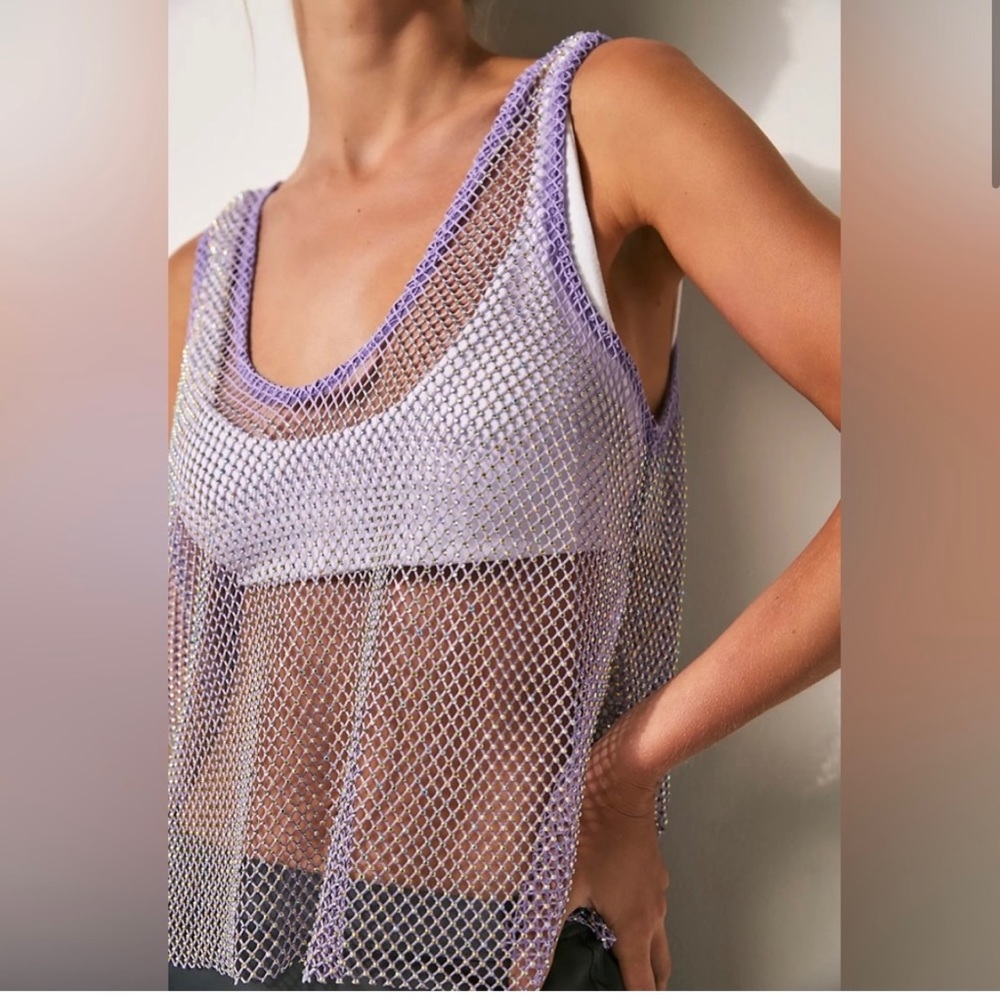 Free People Filter Finish Cami XS NWT Lilac